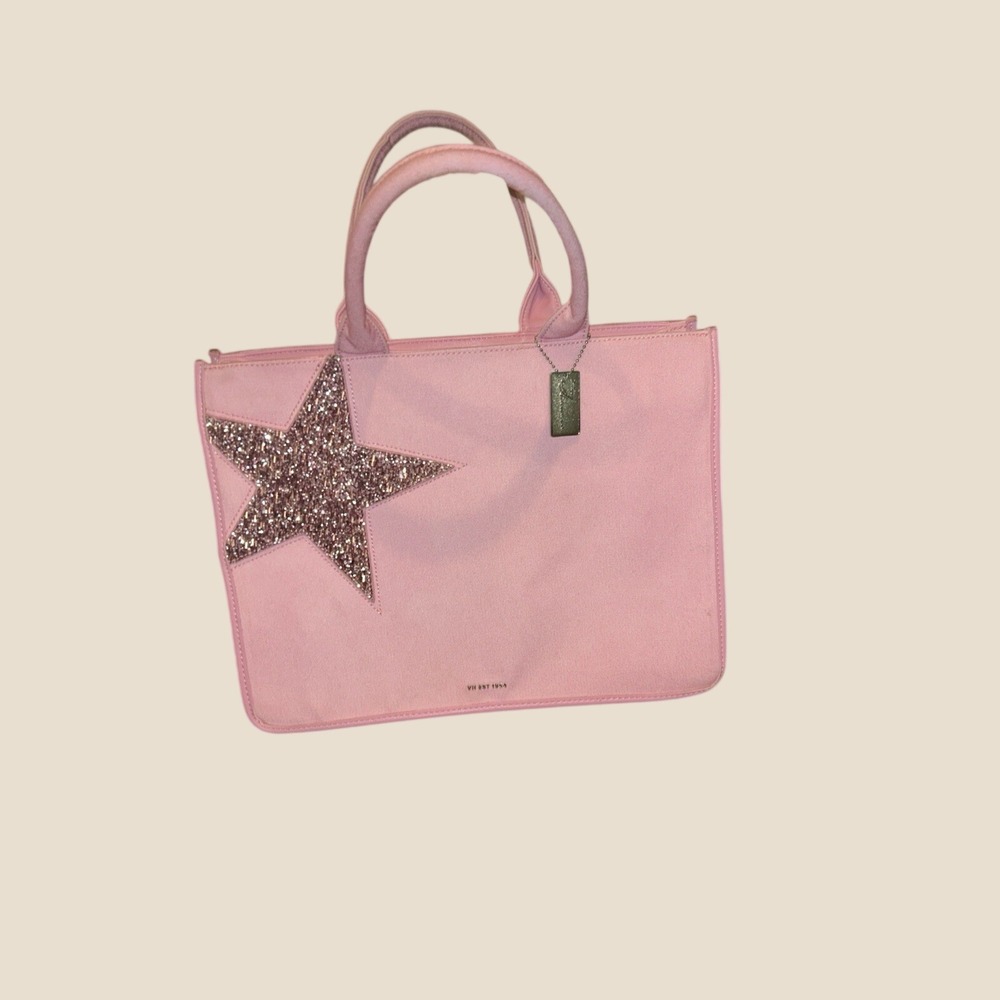 Vintage Havana Sparkle PINK Star ERIN Tote Bag